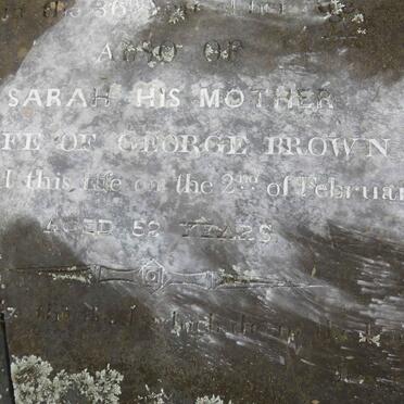 BROWN Sarah -1849