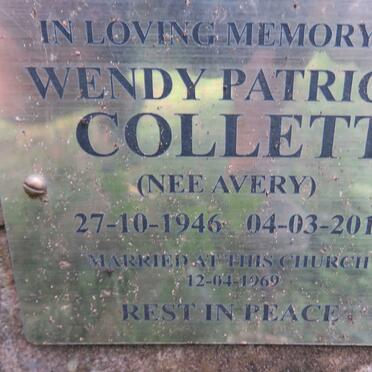 COLLETT Wendy Patricia nee AVERY 1946-2011