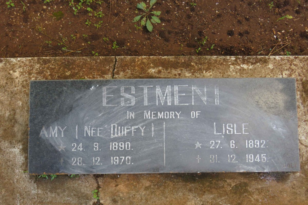 ESTMENT Lisle 1892-1945 &amp; Amy DUFFY 1890-1970