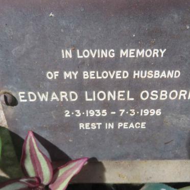 OSBORNE Edward Lionel 1935-1996