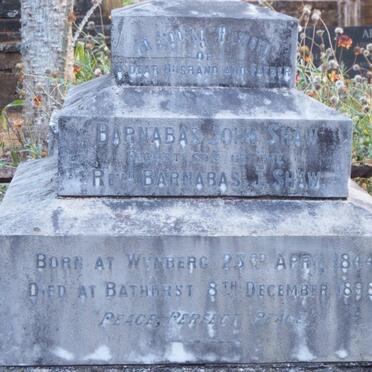 SHAW Barnabas John 1844-1898