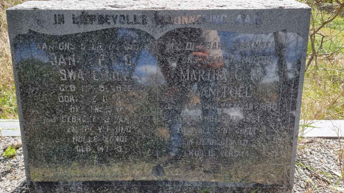 SWANEPOEL Jan A.P.C. 1872-1955 & Martha G.C. 1880-1954
