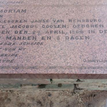 GOOSEN Hester Antonetta nee JANSE VAN RENSBURG 1807-1864