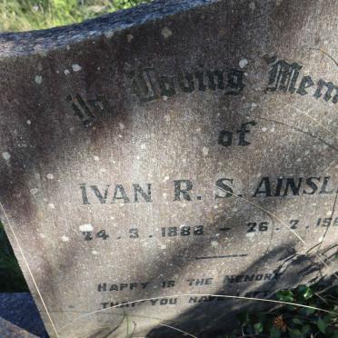 AINSLIE Ivan R.S. 1888-1963