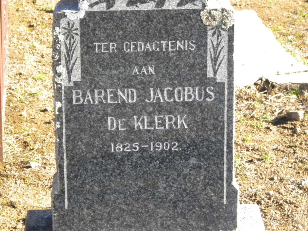 KLERK Barend Jacobus, de 1825-1902