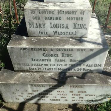 KING Mary Louisa nee WEBSTER -1914
