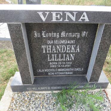 VENA Thandeka Lillian 1932-2007