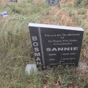 BOSMAN Sannie 1933-2019