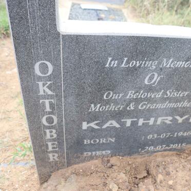 OKTOBER Kathryn 1946-2018