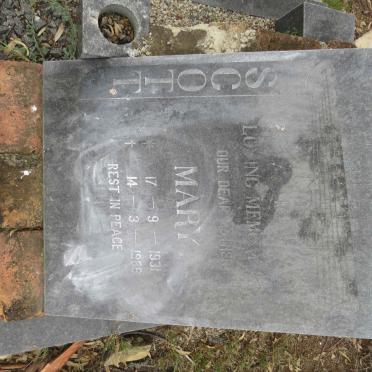 SCOTT Mary 1931-1986