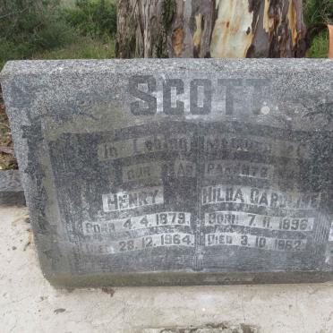 SCOTT Henry 1879-1964 &amp; Hilda Caroline 1896-1962
