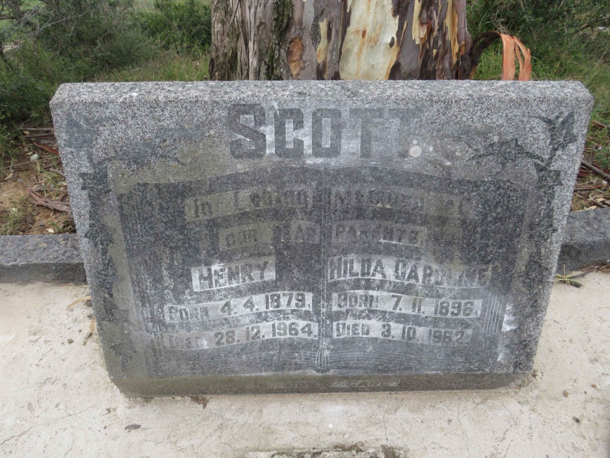 SCOTT Henry 1879-1964 & Hilda Caroline 1896-1962