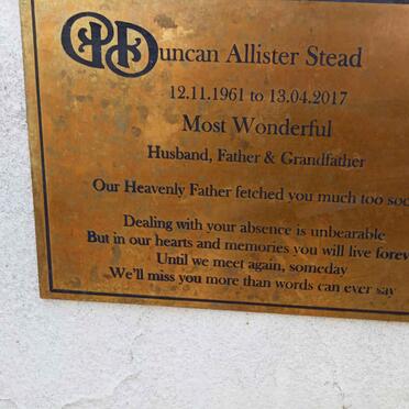 STEAD Duncan Allister 1961-2017