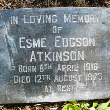 ATKINSON Esme Edgson 1916-1973