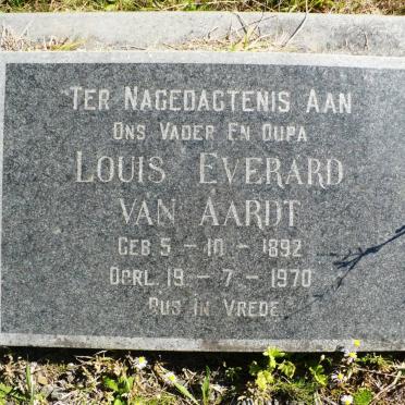 AARDT Louis Everard, van 1892-1970