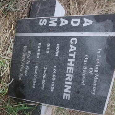 ADAMS Catherine 1924-2019