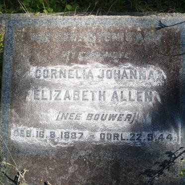 ALLEN Cornelia Johanna Elizabeth nee BOUWER 1887-1944