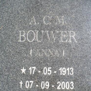 BOUWER A.C.M. 1913-2003