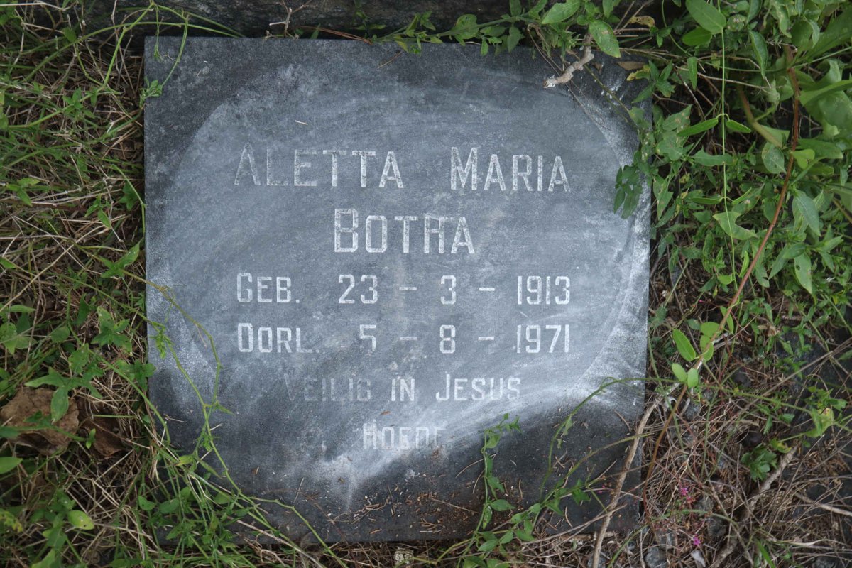 BOTHA Aletta Maria 1913-1971