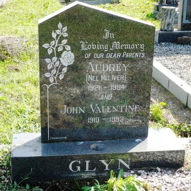 GLYN John Valentine 1910-1993 &amp; Audrey McIVER 1921-1984