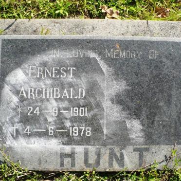HUNT Ernest Archibald 1901-1978