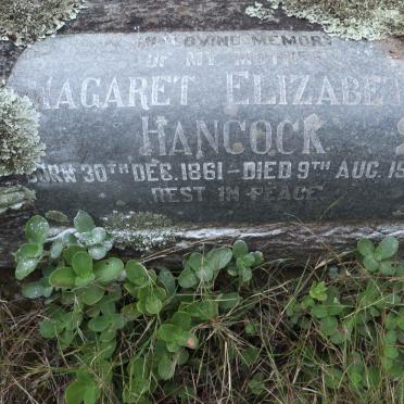 HANCOCK Magaret Elizabeth 1861-1954