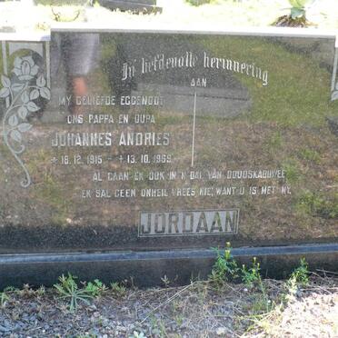 JORDAAN Johannes Andries 1915-1969