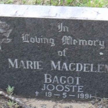 JOOSTE Marie Magdelene nee BAGOT -1991