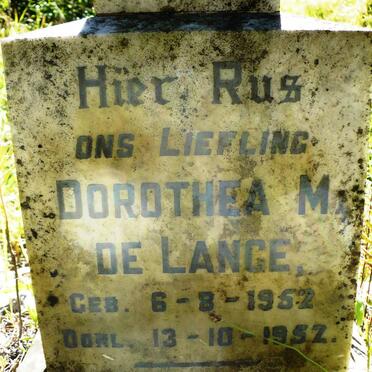 LANGE Dorothea M., de 1952-1952