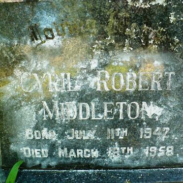 MIDDLETON Cyril Robert 1942-1958