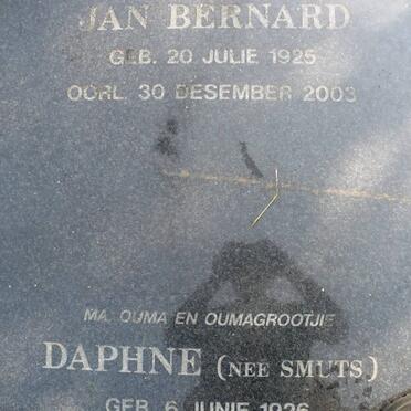 MARAIS Jan Bernard 1825-2003 &amp; Daphne SMUTS 1926-2006
