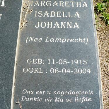 MULLER Antonie Michael 1914-1995 &amp; Margaretha Isabella Johanna LAMPRECHT 1915-2004