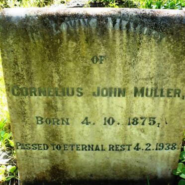 MULLER Cornelius John 1875-1938
