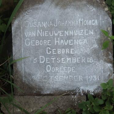 NIEUWENHUYZEN Susanna Johanna Monica, van nee HAVENGA 18?-1931