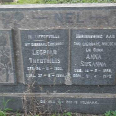 NEL Leopold Theothilis 1900-1965 &amp; Anna Susanna -1973  