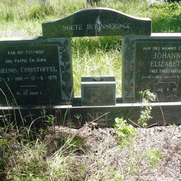 NEL Theunis Christoffel 1910-1975 &amp; Johanna Elizabeth ENGELBRECHT 1912-2000