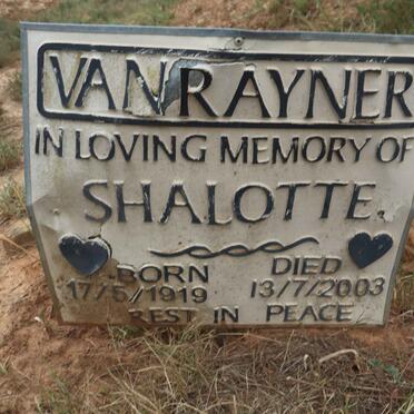 RAYNER Shalotte, van 1919-2003