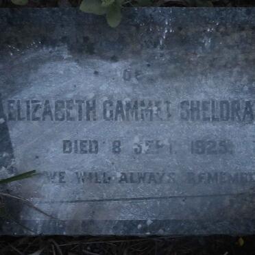 SHELDRAKE Elizabeth Gammel -1925