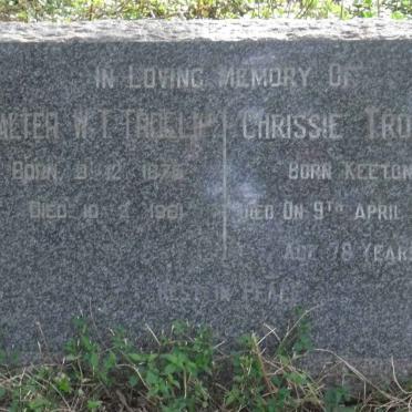TROLLIP Walter W.T. 1875-1961 &amp; Chrissie KEETON -1953