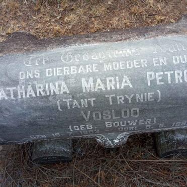 VOSLOO Catharina Maria Petronella nee BOUWER 1883-1965