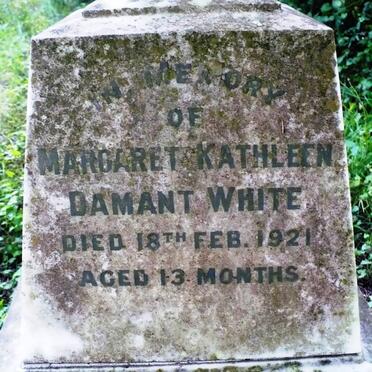 WHITE Margaret Kathleen Damant -1921