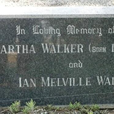 WALKER Ian Melville &amp; Martha DU TOIT