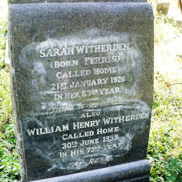 WITHERDEN William Henry -1939 &amp; Sarah FERRIS -1926