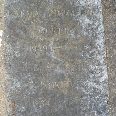 WOKER Alma Ingeborg nee TURPIN 1929-1973 :: WOKER H.E.A. nee TURPIN 1954-1976