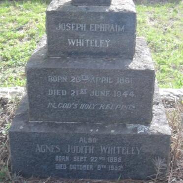 WHITELEY Joseph Ephraim 1861-1944 &amp; Agnes Judith 1865-1952