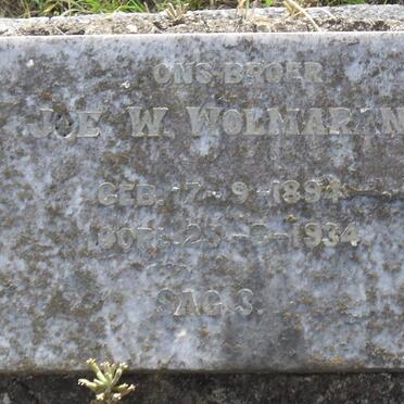 WOLMARANS Joe W. 1894-1934