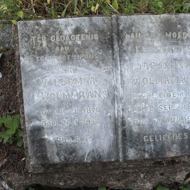 WOLMARANS Willem A. 1870-1933 &amp; Jacomina WEIDEMAN 1874-1940