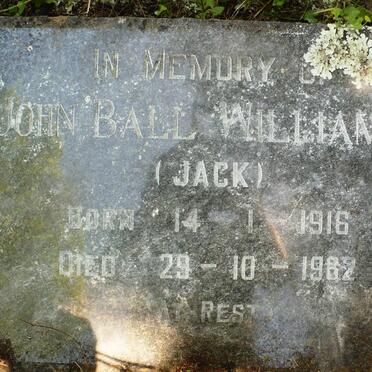 WILLIAMS John Ball 1916-1962