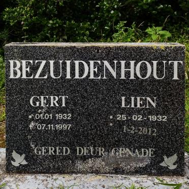 BEZUIDENHOUT Gert 1932-1997 &amp; Lien 1932-2012