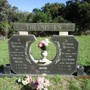 THEUNISSEN Michael Meyer 1922-1996 &amp; Els-Marie PRETORIUS 1936-2010
